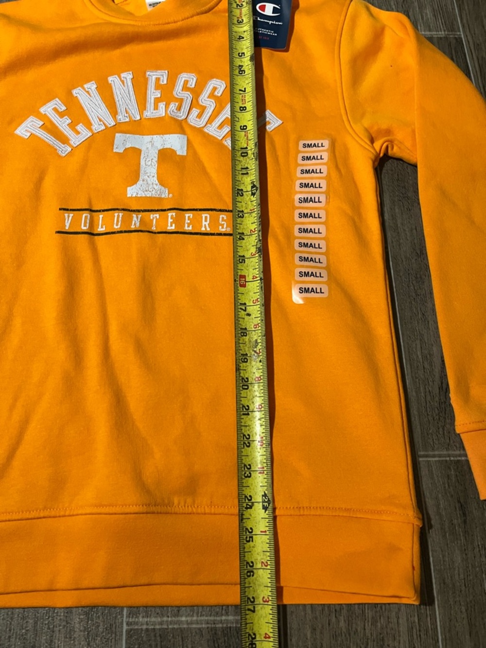 Champion Tennessee Volunteers Crewneck Sweatshirt Orange Men’s Small Long Sleeve - Picture 6 of 6